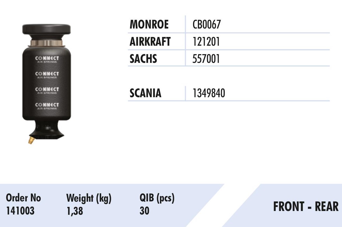 C321201 DRIVER CAB SUSPENSION BELLOW