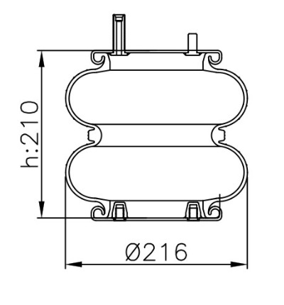 D 220-17 CONVOLUTED AIR SPRING
