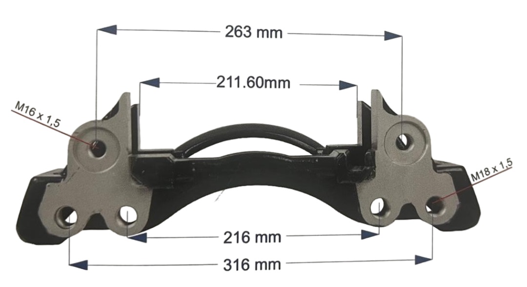 CALIPER CARRIER SAF JUMBO RIGHT