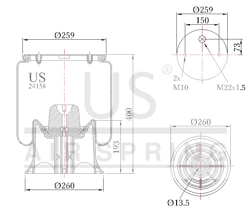 24158 KPP-03 COMPLETE AIR SPRING