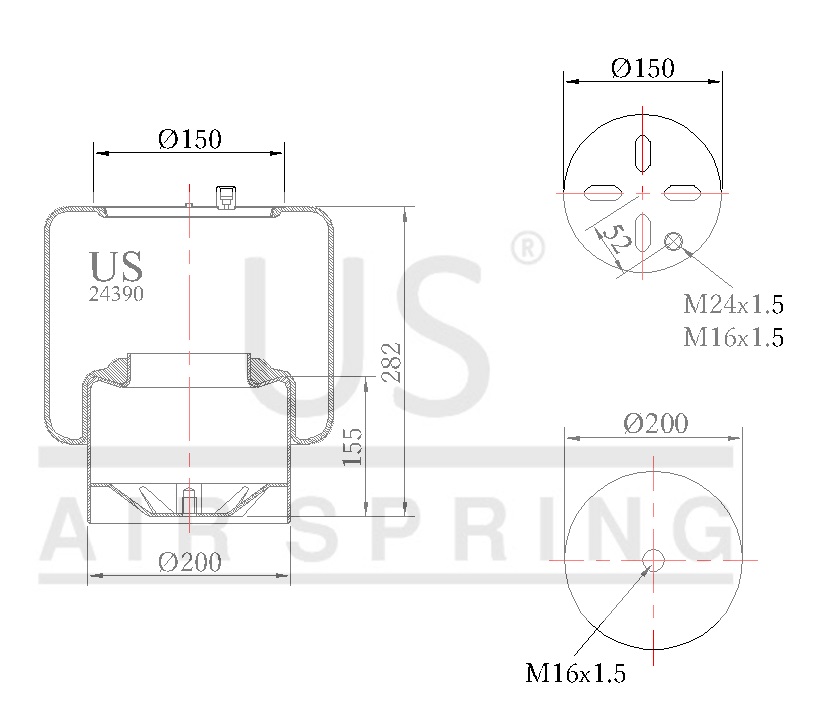 24390 K1 COMPLETE AIR SPRING