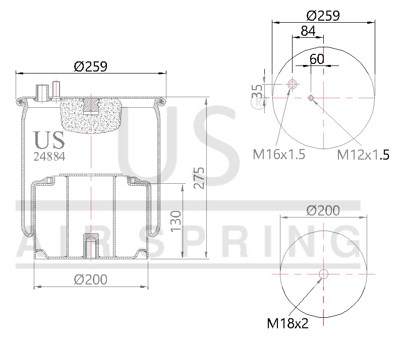 24884 K COMPLETE AIR SPRING