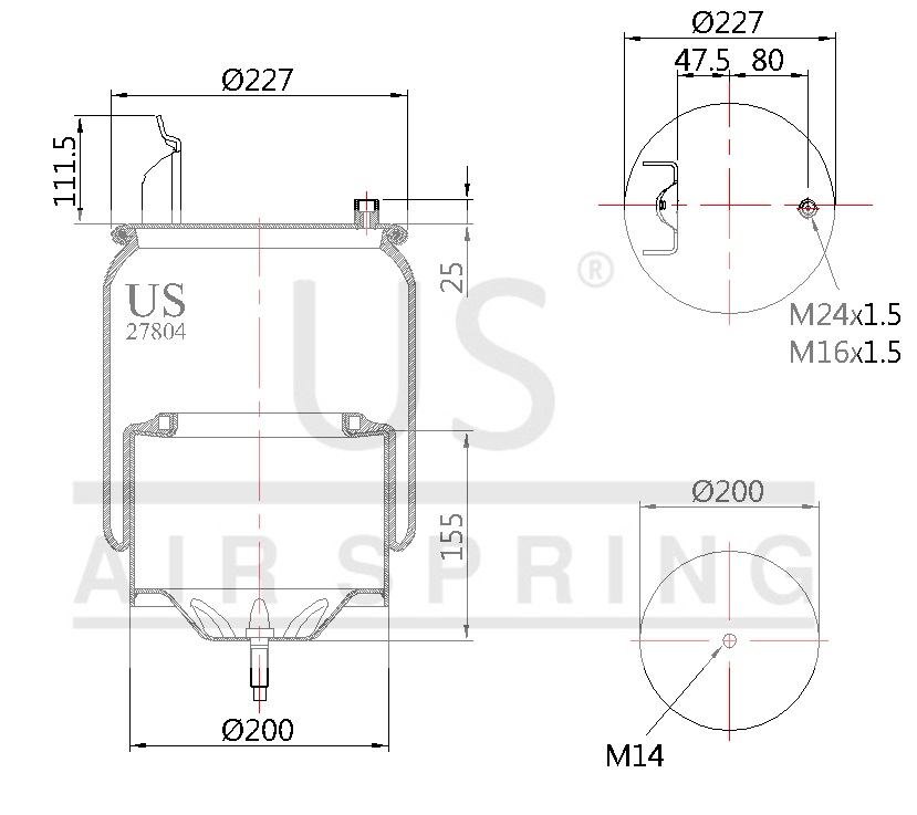 27804 K COMPLETE AIR SPRING