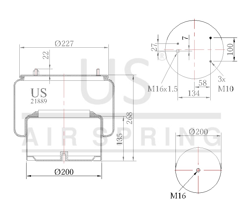 21889 K COMPLETE AIR SPRING