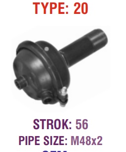 20 NO AIR BRAKE CHAMBER WITH PIPE