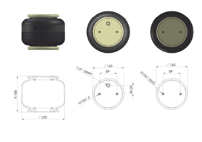 MERCEDES SINGLE CONVOLUTED AIR SPRING