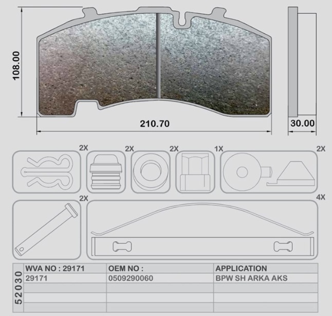 BRAKE DISC 29171 DORSE FRAS-LE