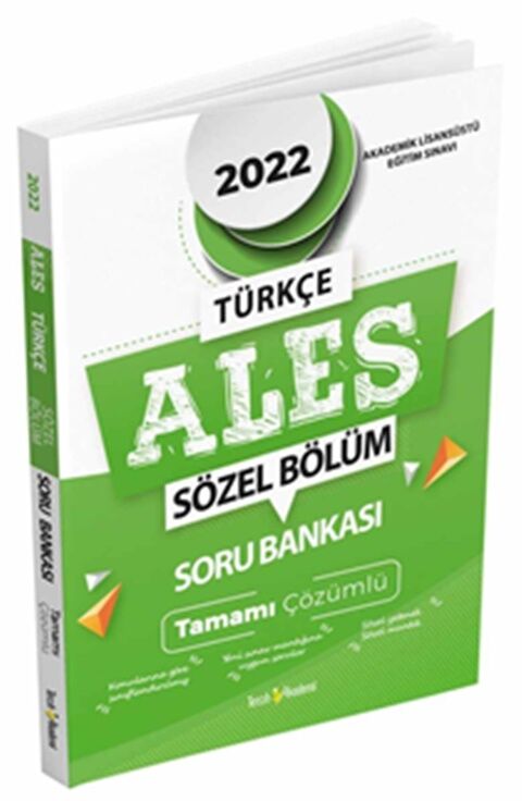 ALES TÜRKÇE TAMAMI ÇÖZÜMLÜ SORU BANKASI -