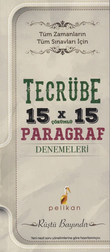TECRÜBE 15X15 ÇÖZ. PARAGRAF DENEME -