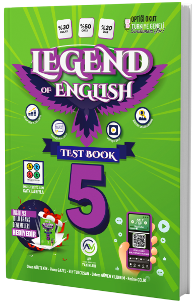 5.SINIF AV LEGEND OF ENGLİSH SERİ TESTBOOK - 25-26