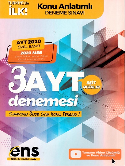 *ENS DESTEK YKS AYT *ÖZ* E/AĞ. KA. 3 LÜ - 2020*KAM