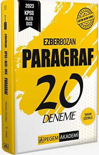 KPSS ALES DGS PARAGRAF 20 DENEME -2025-26