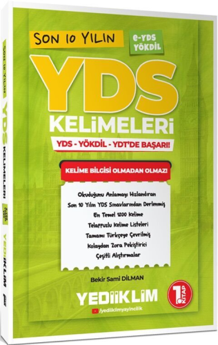 SON 10 YILIN YDS KELİMELERİ 1.KİTAP -2025