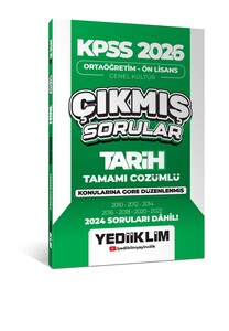 KPSS ÖNLİSANS TARİH ÇIKMIŞ SORULAR-2026