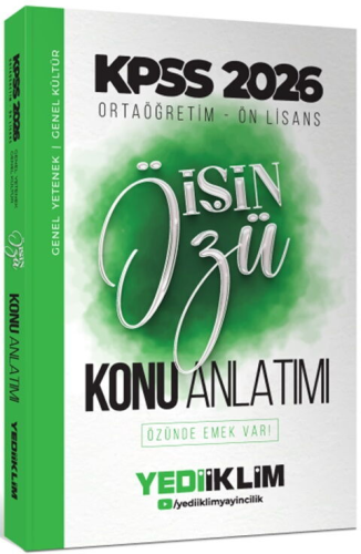2026 Kpss Ortaöğretim-Önlisans İŞİN ÖZÜ Tek Kitap 