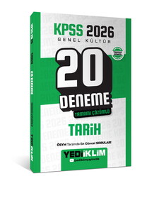 KPSS GK TARİH 20 DENEME-2026