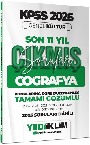 KPSS GK COĞRAFYA 11 YIL ÇIKMIŞ SR -2026