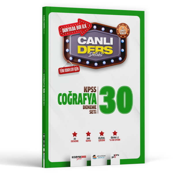 KPSS CANLI DERS DENEME SETİ 30 LU COĞRAFYA-2025-26