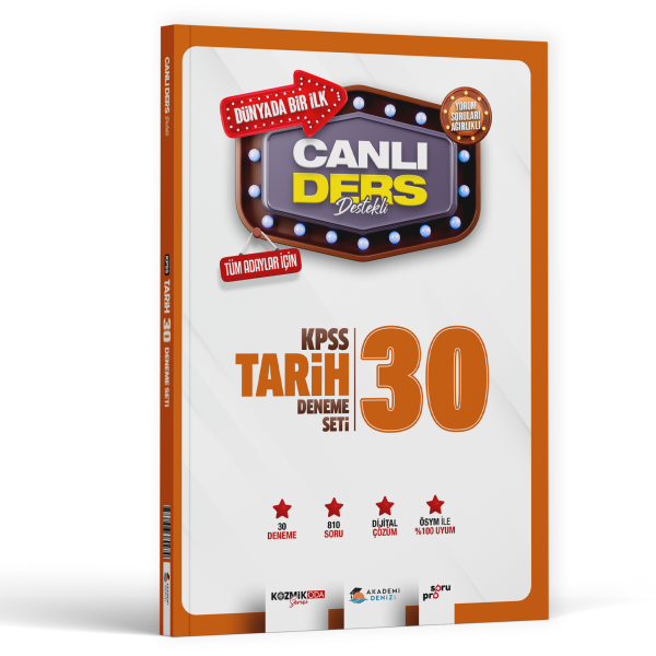 KPSS CANLI DERS DENEME SETİ 30 LU TARİH - 2025-26