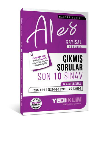 YEDİİKLİM ALES SAYISAL YETEN SON10 YIL ÇIKMIŞ-2026