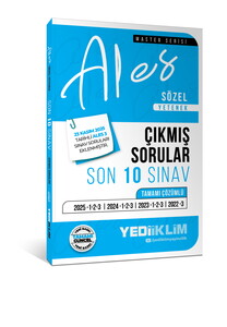 YEDİİKLİM ALES SÖZEL YETENEK SON10 YIL ÇIKMIŞ-2026