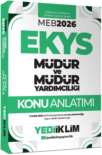 YEDİİKLİM EKYS MEB MÜDÜR VE YARD.KONU ANLAT -2026