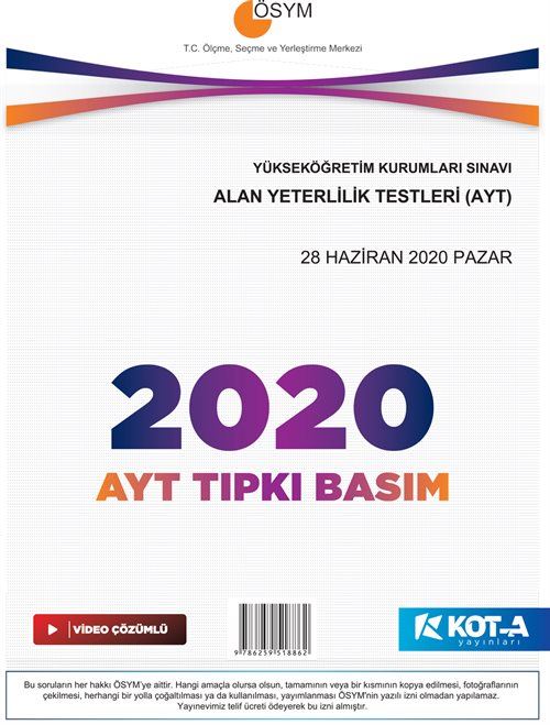 AYT 2020 TIPKI BASIM KİTAPÇIĞI