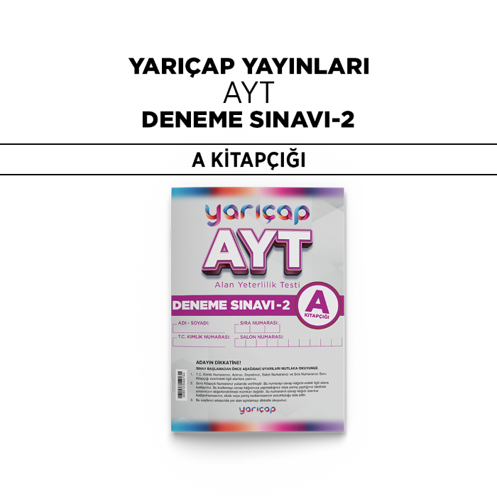 YARIÇAP YKS AYT DENEME SINAVI 2-A - 25-26