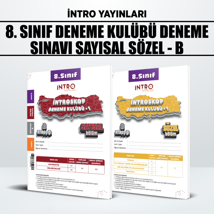 İNTRO 08.SINIF İNTROSKOP DENEME KLB 1-B -25-26